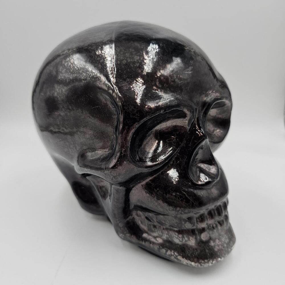 Glass Black Opaque Skull